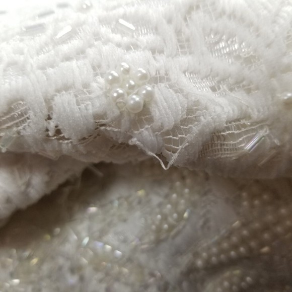 Fashion Bug White Beaded Formal Top Sz 24 (2X/3X) Wedding Party Mother of Bride - Picture 15 of 16